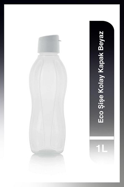 Tupperware زجاجة بيضاء صديقة للبيئة KK - 1 لتر، 5215SERI