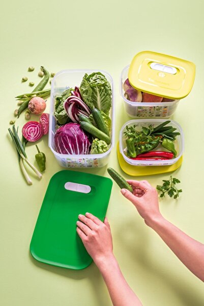 Tupperware Sera Serisi Kısa Gövdeli Kap 800 ml Limon