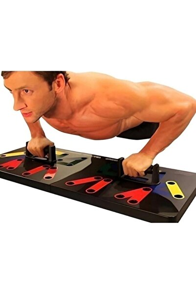 Outto Şınav Çalışma Platformu Tahtası Aleti Fitness Spor Kondisyon 9in1 Şınab Barı