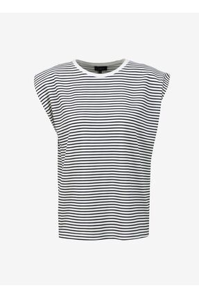 Fabrika Beyaz Lacivert Kad n Bisiklet Yaka Basic T Shirt F4SL TST0657 Fiyat Yorumlar Trendyol