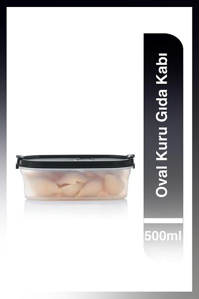 Tupperware Oval Pulses and Dry Food Storage Container 1 500 ml (Without Lid)