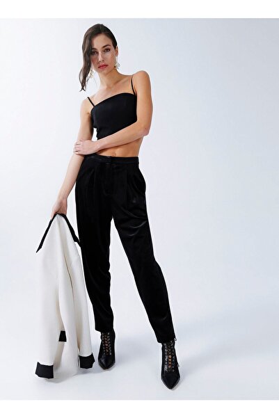 Fabrika Normal Bel Basic Siyah Kadın Pantolon Chr-3