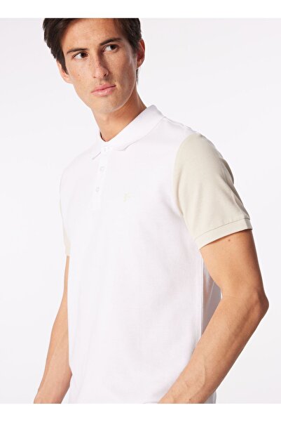 Fabrika Kırık Beyaz Erkek Basic Polo T-shirt Fs4sm-tst 0521