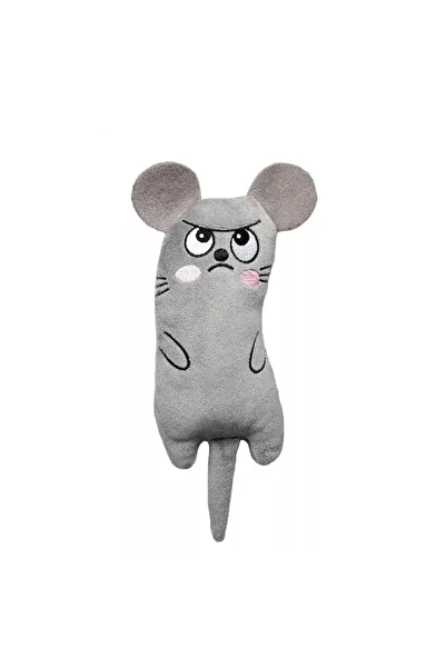FABYAN Gray Plush Cat Toy - 1 Piece with Catnip and Herb