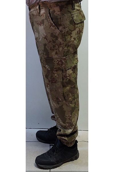BeyzDenim Στρατιωτικό παντελόνι παραλλαγής Plus Size Land Forces