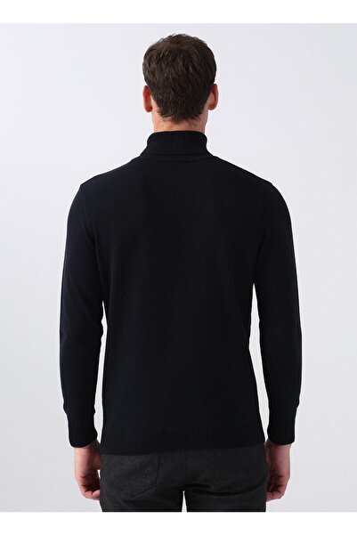 Fabrika Comfort Turtleneck Striped Navy Blue Men's Sweater cm K 22