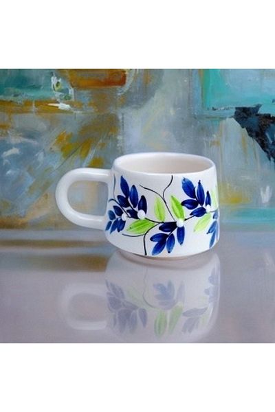 İlbay Çini Takı Navy Blue Grape Lace Mug