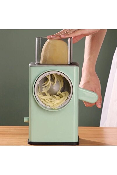 Genel Markalar Kollu Sebze Doğrama Makinesi 3 Farklı Çelik Bıçak Doğrayıcı Rende Doğrayıcı