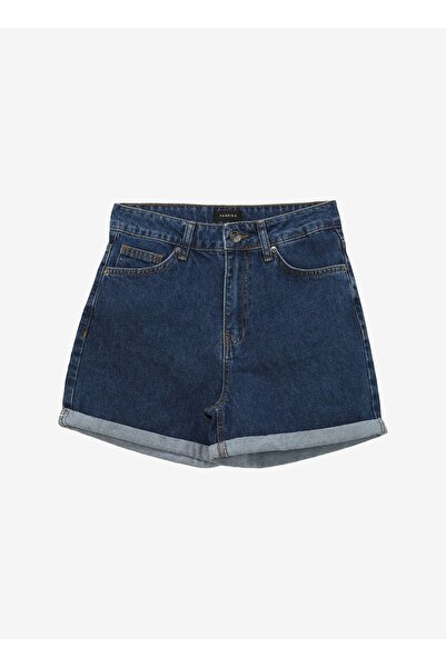 Fabrika İndigo Kadın Yüksek Belli Denim Şort F4SL-SHT0750
