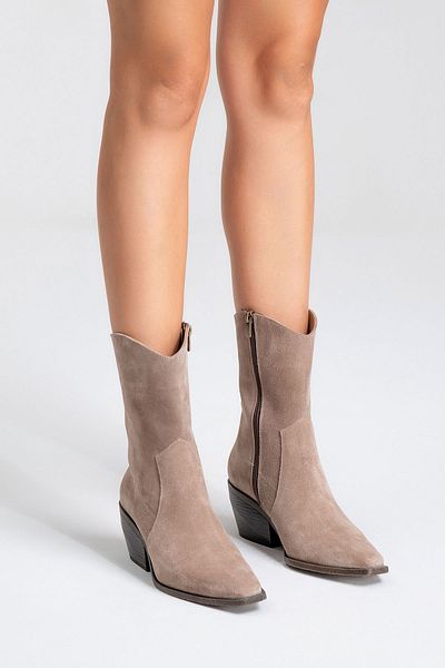 Zeynep Sıradağlı Γυναικείες μπότες Mink Suede Farly Leather