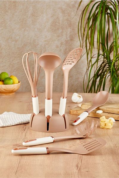 VİP AHMET 6 Piece Luxury Copper Serving Set - with Stand