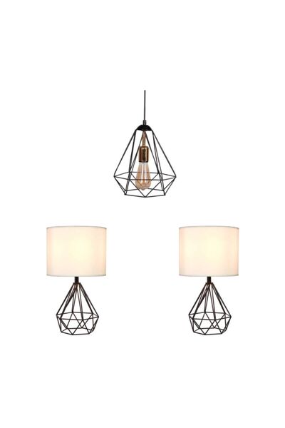 571 Store Tardu Room Set - 1 Chandelier and 2 Lampshades