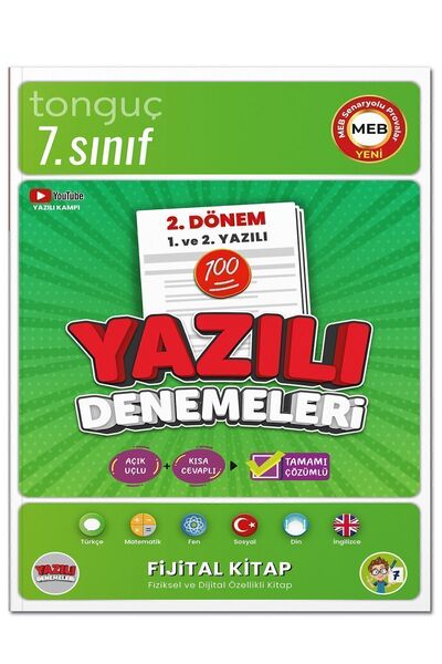 Tonguç Yayınları 7. Sınıf Yazılı Denemeleri 2. Dönem 1 ve 2. Yazılı