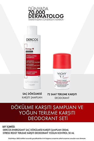 Vichy Dökülme Karşıtı Şampuan ve Yoğun Terleme Karşıtı Deodorant Seti