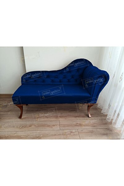 aldagelsin Ters Kol Dekoratif Bihter Koltuk Josefin Puf 130 cm Ceviz Ayak