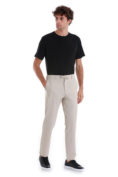 Hatemoğlu Μπεζ παντελόνι Jogger με μοτίβο Dynamic Fit με πλαϊνές τσέπες