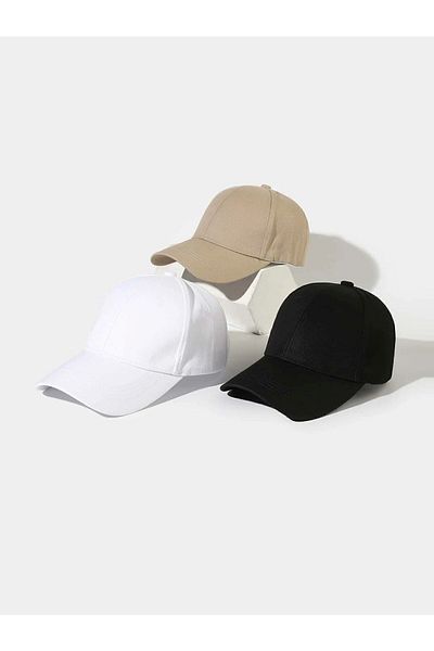 GYES Sports Hat Unisex 3 Pieces Adjustable with Velcro on the Back