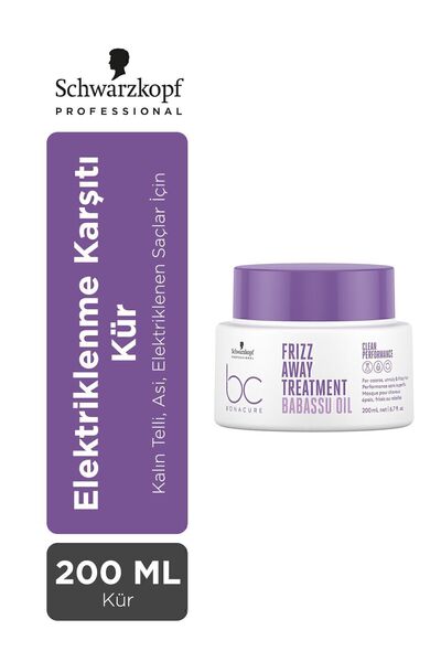Bonacure Bc Clean Elektriklenme Karşıtı Kür 200ml | Saçın yüzeyini pürüzsüzleştirir