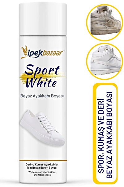 ipekbazaar Beyaz Ayakkabı Bakım ve Yenileme Boyası, Deri, Kumaş, Kanvas Ayakkabılar İçin Beyaz Likid Boya75 Ml