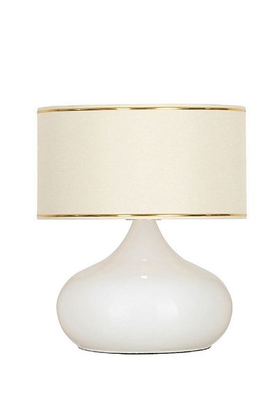 571 Store Beige Color Table with Metal Legs - Bedside Table - Display Lampshade