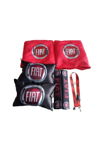 Fiat Kırmızı Ön Ikili Penye Servis Kılıfı Kemer Konforu Oto Boyun Yastığı Ve ...