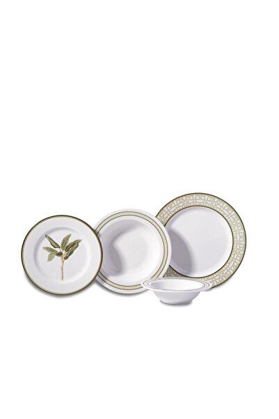 KORKMAZ Natura Collection 24 Parça Yuvarlak Yemek Takımı