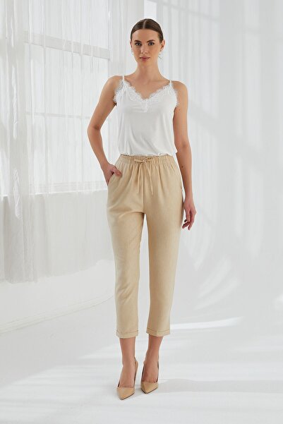 ModaPlaza Жіночі лляні брюки до щиколоток