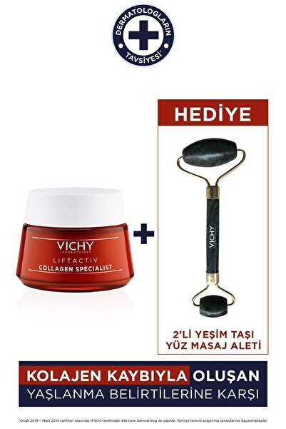 Vichy Liftactiv Collagen Specialist 50 ml Yeşim Taşı Jade Roller Hediyeli