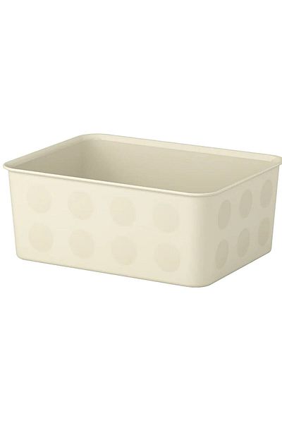 IKEA Nojıg Beige 20x25x10 Cm Box Organizer Organizer Desktop Drawer Storage Box