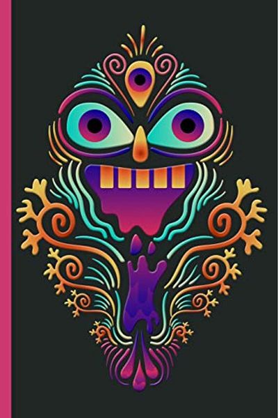 Ingram Colorful Graphic Alien Psychedelic College Ruled Notebook