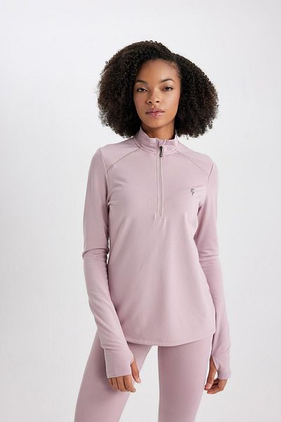 DeFacto Fit Standard Fit Collar Printed Long Sleeve T-Shirt A5507ax23wn