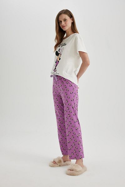 DeFacto Σετ πιτζάμες με κοντό μανίκι Disney Mickey Minnie Regular Fit - B6192ax24sp