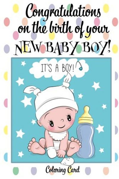 Ingram Congratulations On The Birth Of Your New Baby Boy Coloring Card