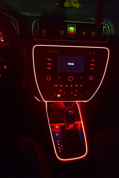 ASTRA LED In-Car Red Neon Led, Ip Led, Torpedo Led, 2 Meter Neon Led