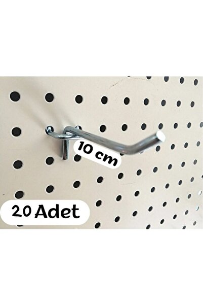Özfiliz Mağaza Ekipmanları (20 ADET) Delikli Pano Takma Tel Askılık, Ürün Asmak Için Metal Askı, Profil Tel Askı Çubuğu