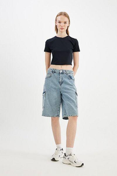 DeFacto Basic-T-Shirt mit kurzen Ärmeln – Coool C3106ax24sm