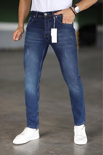 REDCODE ERKEK LİKRALI SLİM FİT KOT PANTOLON