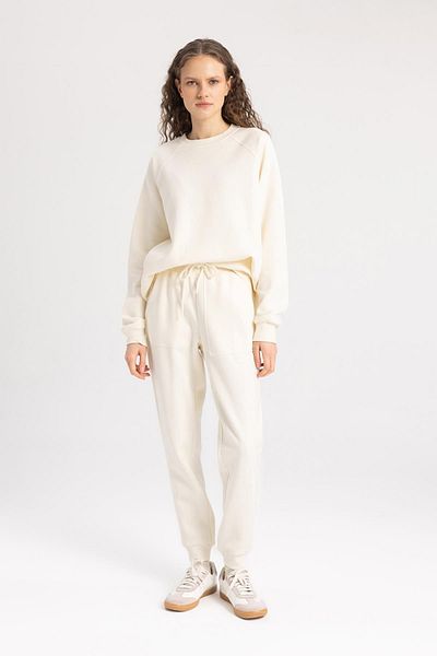 DeFacto Oversize Wide Fit Crew Neck Basic Απλό χοντρό φούτερ V2697az24sp