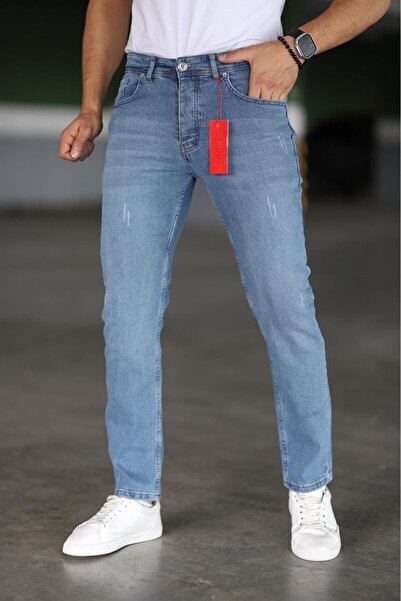 REDCODE  ERKEK LİKRALI SLİM FİT KOT PANTOLON