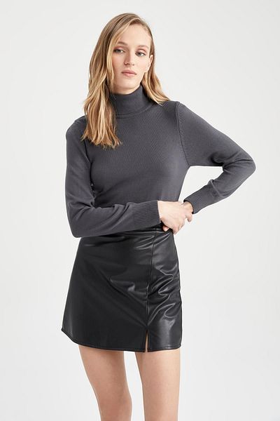 DeFacto Extra Soft Relax Fit Turtleneck Cashmere Sweater - H1651Az22Wn