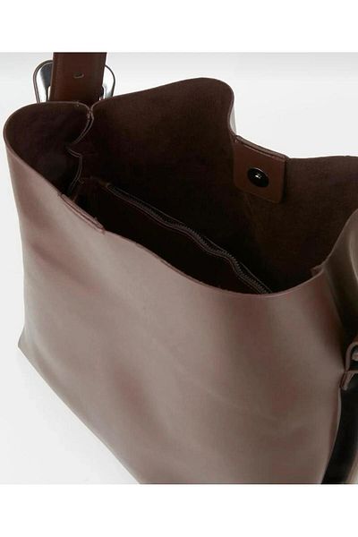 Mercan Stores Women's Buckle Detailed Large Shopper Bag