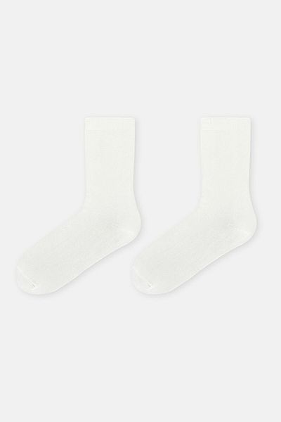 Dagi Weiße Damen – 2-teiliges Basic-Bambussocken-Set