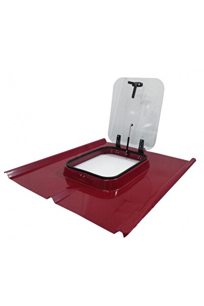 Kaleli Çatı Sandviç Panel Amortisörlü Camlı Çıkış Kapağı