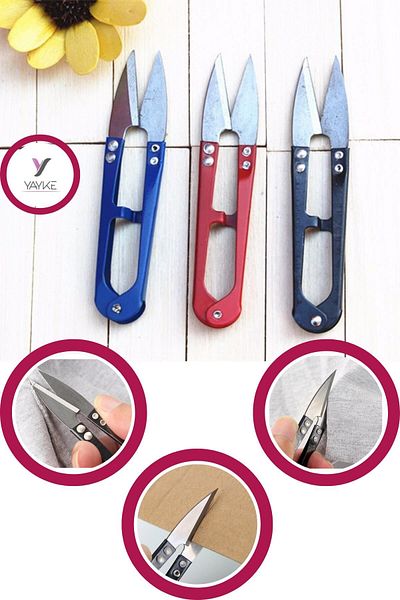 Yayke Thread Cleaning Scissors with Colored Metal Case