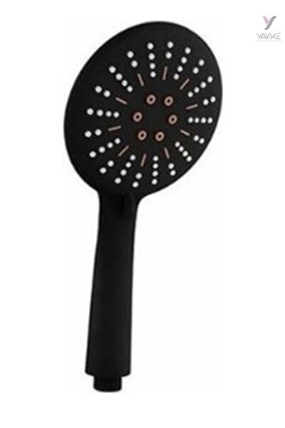 Yayke Siyah Lüx Duş Başlığı Black Duş Başlığı Çift Fonksiyonlu Tasarruflu Duş...