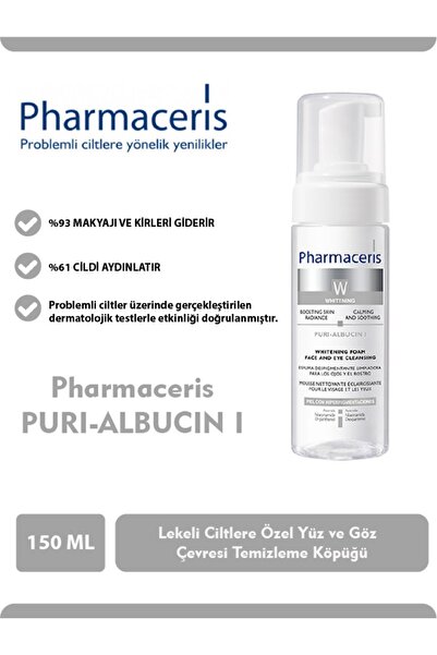 Pharmaceris Puri-albucin Leke Açıcı Yüz Temizleme Köpüğü  150 ml