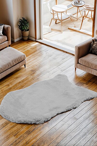Aden Goya Tavşan Tüyü Peluş Halı | Yumuşak Makinede Yıkanabilir | Kaymaz Taba...