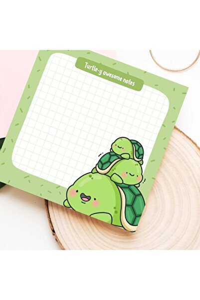 pnkycrco Kawaii Kaplumbağa Ailesi | Not Kağıdı Bloknot Notepad Memopad