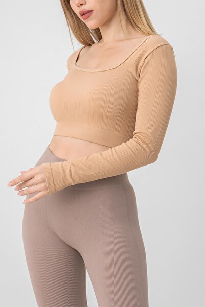 kingspearl Bešavna Bez bretela dugih rukava Rebrasto bustier
