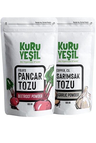 Kuru Yeşil Sebze Tozu Paketi – 200 Gr – Pancar Tozu – Sarımsak Tozu – Doğal S...